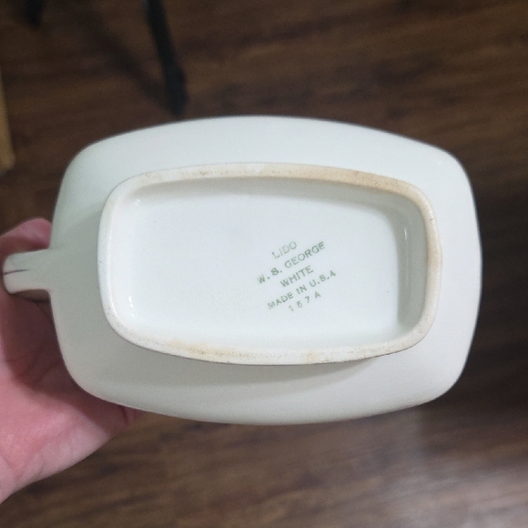 Collectable Vintage W.S. George Lido White Gravy Boat - Picture 3 of 5